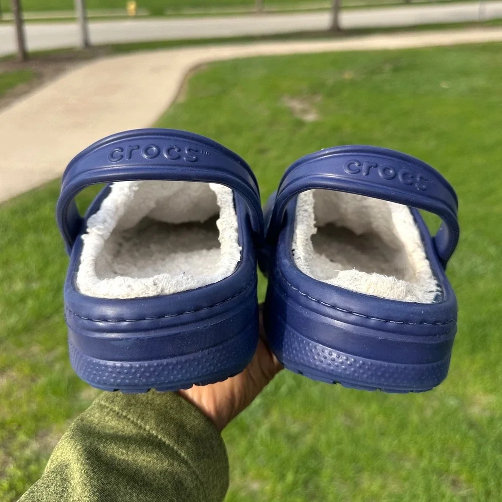 Crocs Adult Ralen Lined Clogs Men's Size 11 Blue Sandals